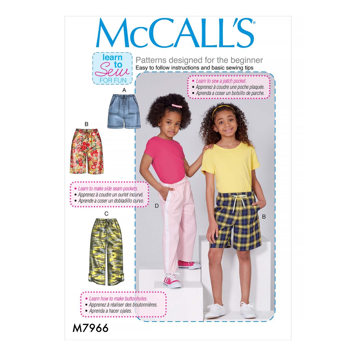 McCall's Sewing Pattern M7966 Children's and Girls' Shorts and Trousers