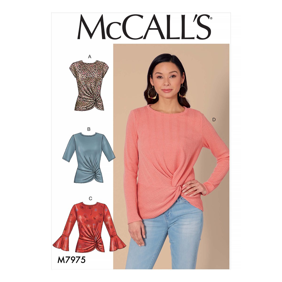 McCall's Sewing Pattern M7975 Misses' Tops