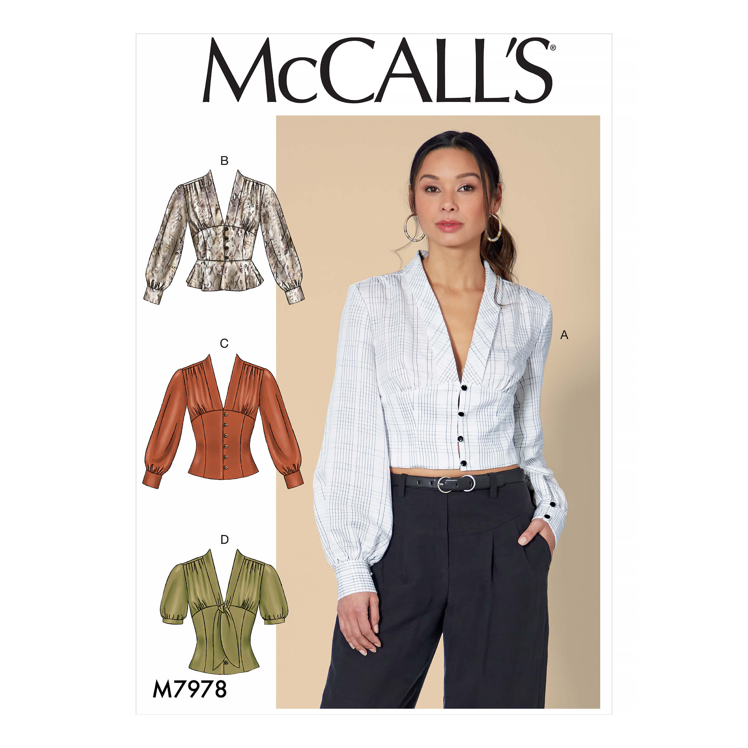 McCall’s Sewing Pattern M7978 Misses’ Tops