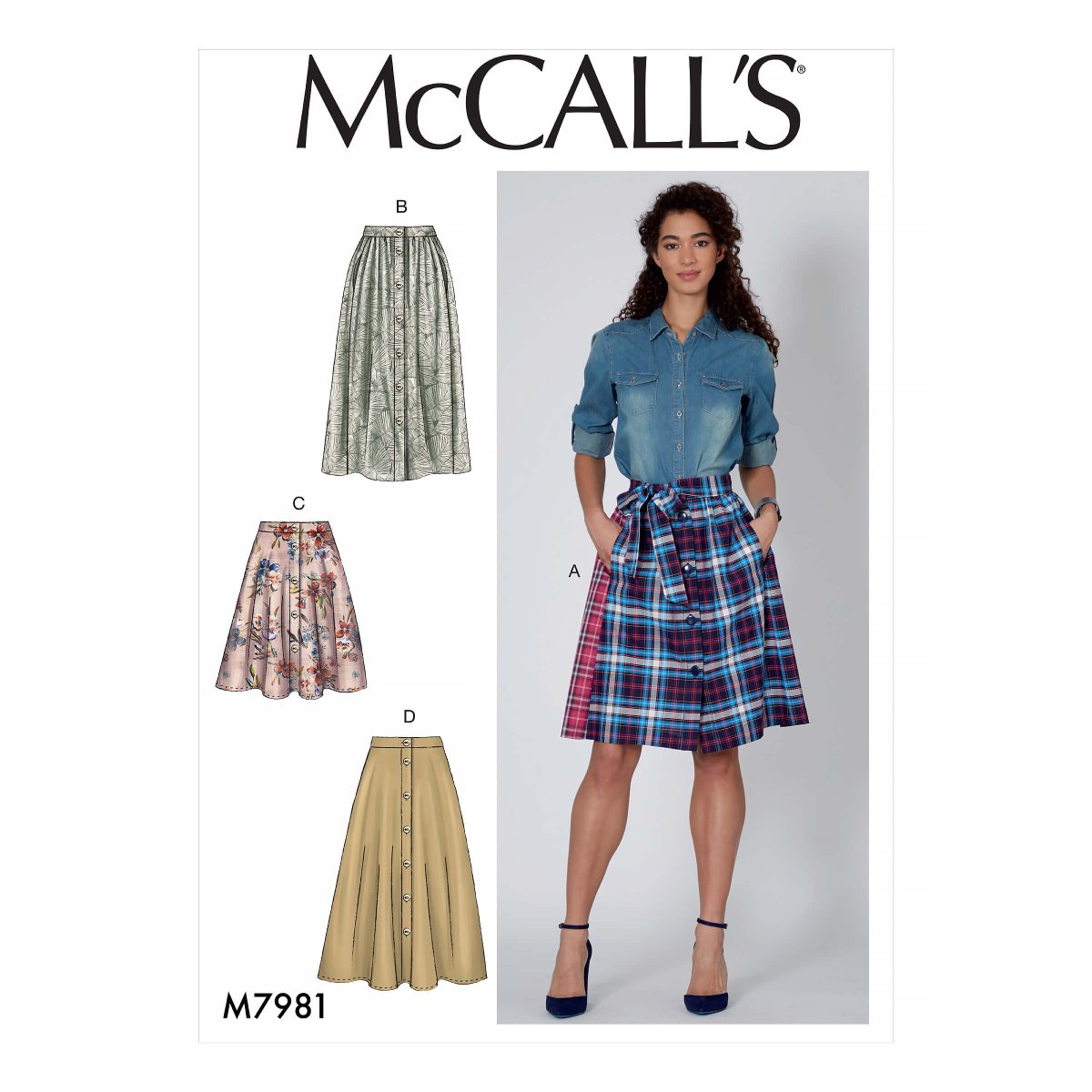 McCall's Sewing Pattern M7981 Misses' Skirts