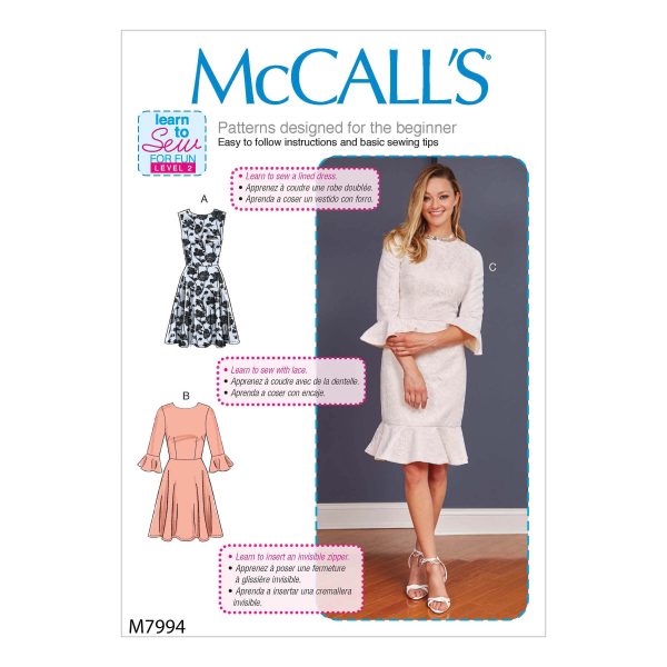 McCall's PDF Sewing Pattern M7994 Misses' Dress