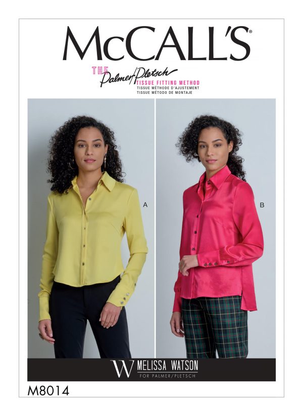 McCall's Sewing Pattern M8014 Misses' Shirts by Melissa Watson
