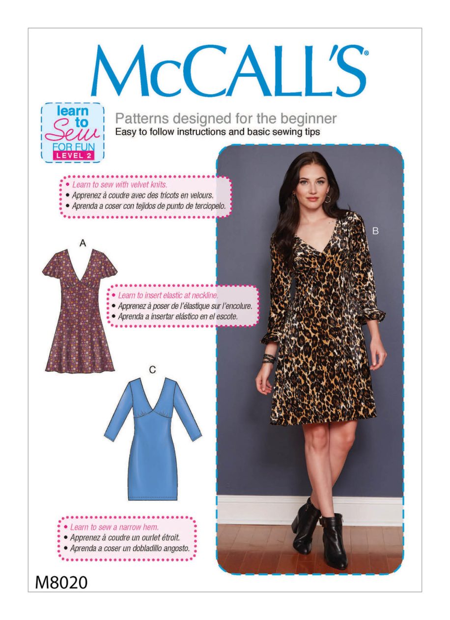 McCall's Sewing Pattern M8020 Misses' Dresses