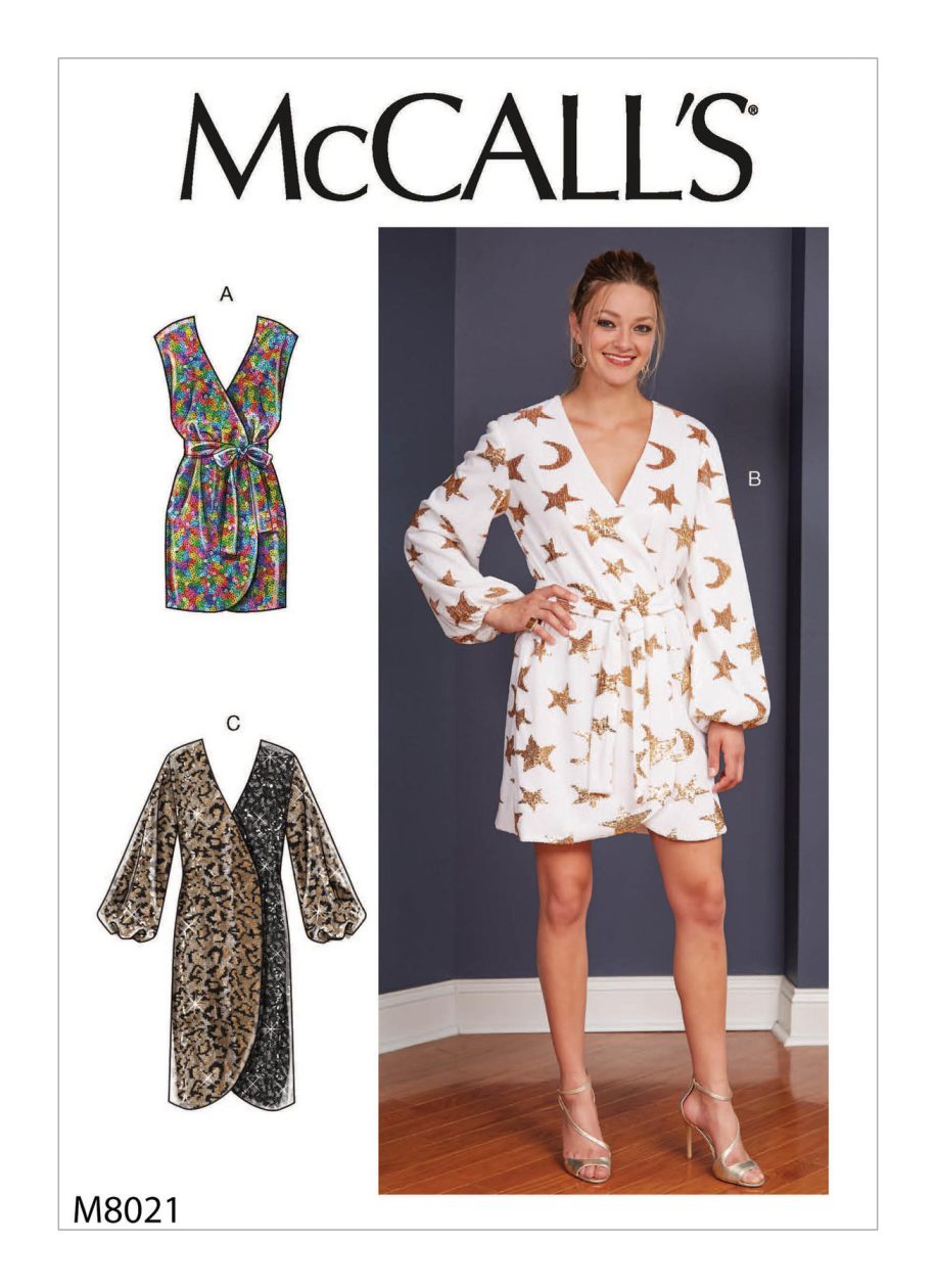 McCall's Sewing Pattern M8021 Misses' Dresses & Belt