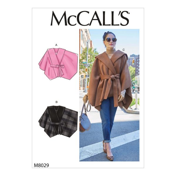 McCall's Sewing Pattern M8029 Misses' Capes & Belt