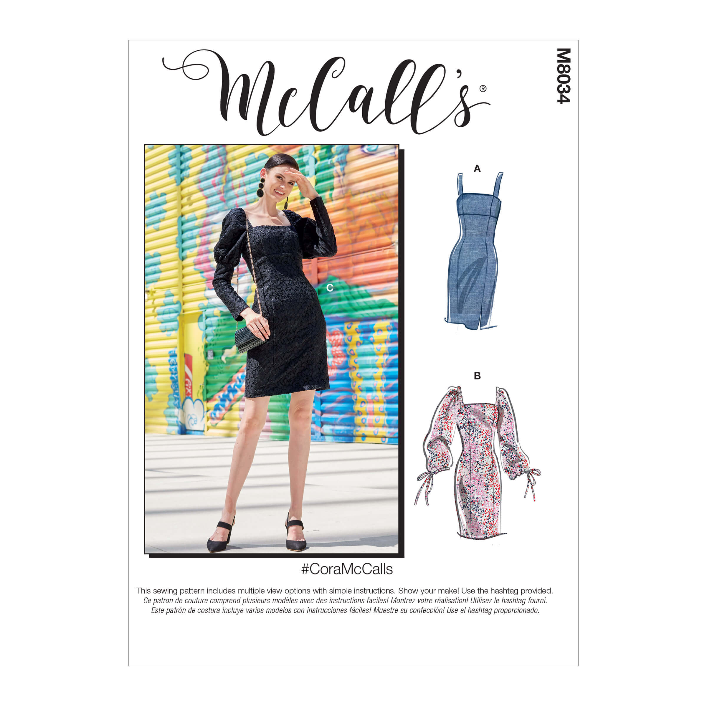 McCall’s Sewing Pattern M8034 Misses’/Misses’ Petite Dresses #CoraMcCalls