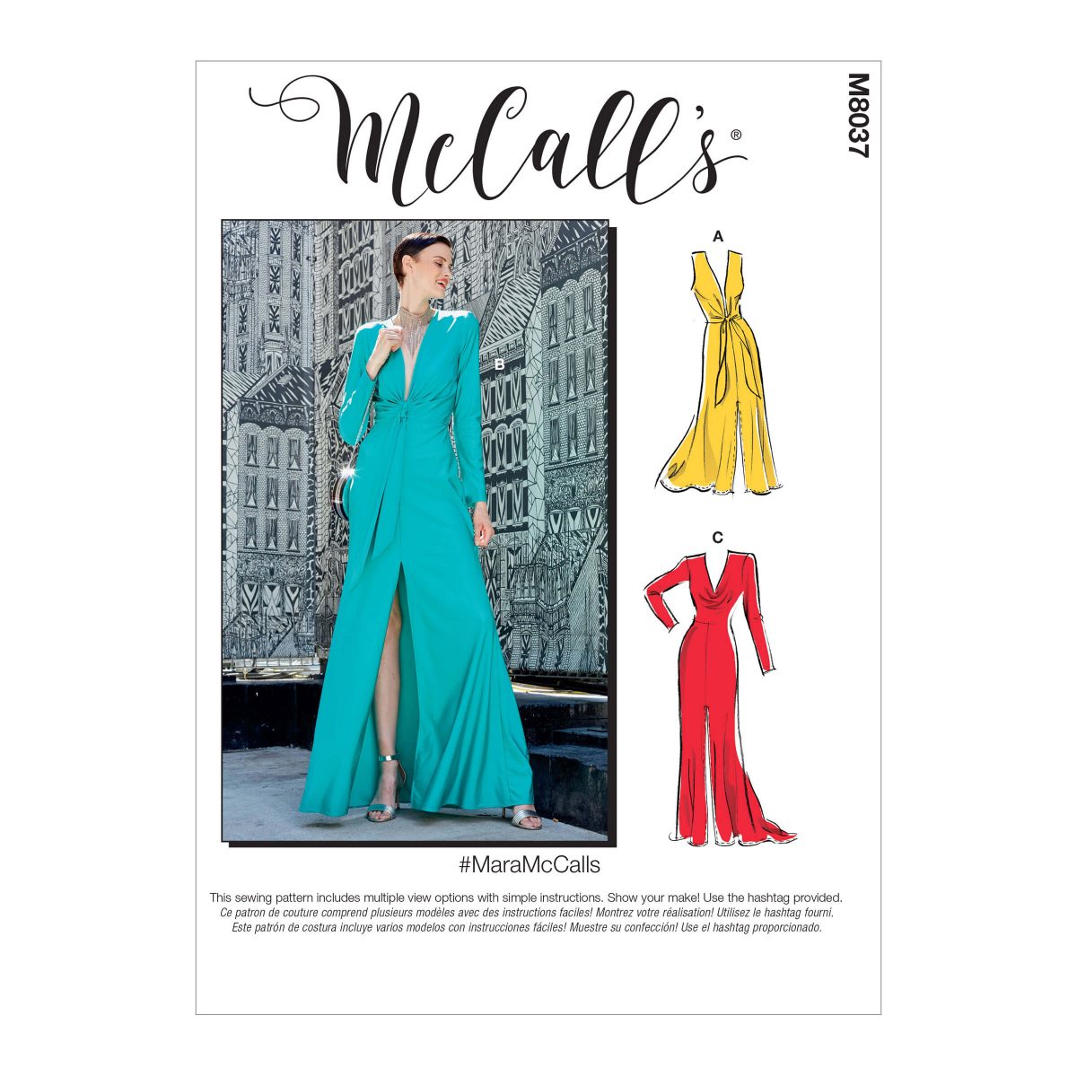 McCall's Sewing Pattern M8037 Misses' Special Occasion Dresses #MaraMcCalls