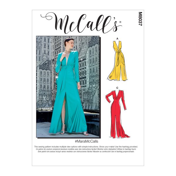 Cowl Neck Maxi Dress Pattern, Vogue Basic Design 1742, Day or Evening Dress