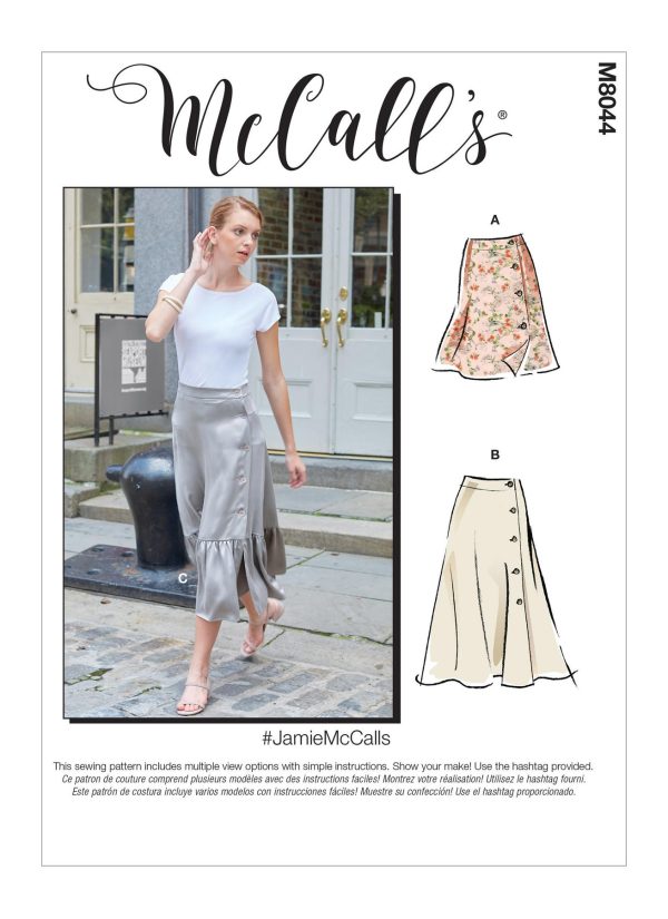 McCall's Sewing Pattern M8044 #JamieMcCalls - Misses' Skirts