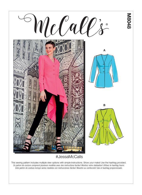 McCall's Sewing Pattern M8048 #JessaMcCalls - Misses' Jackets