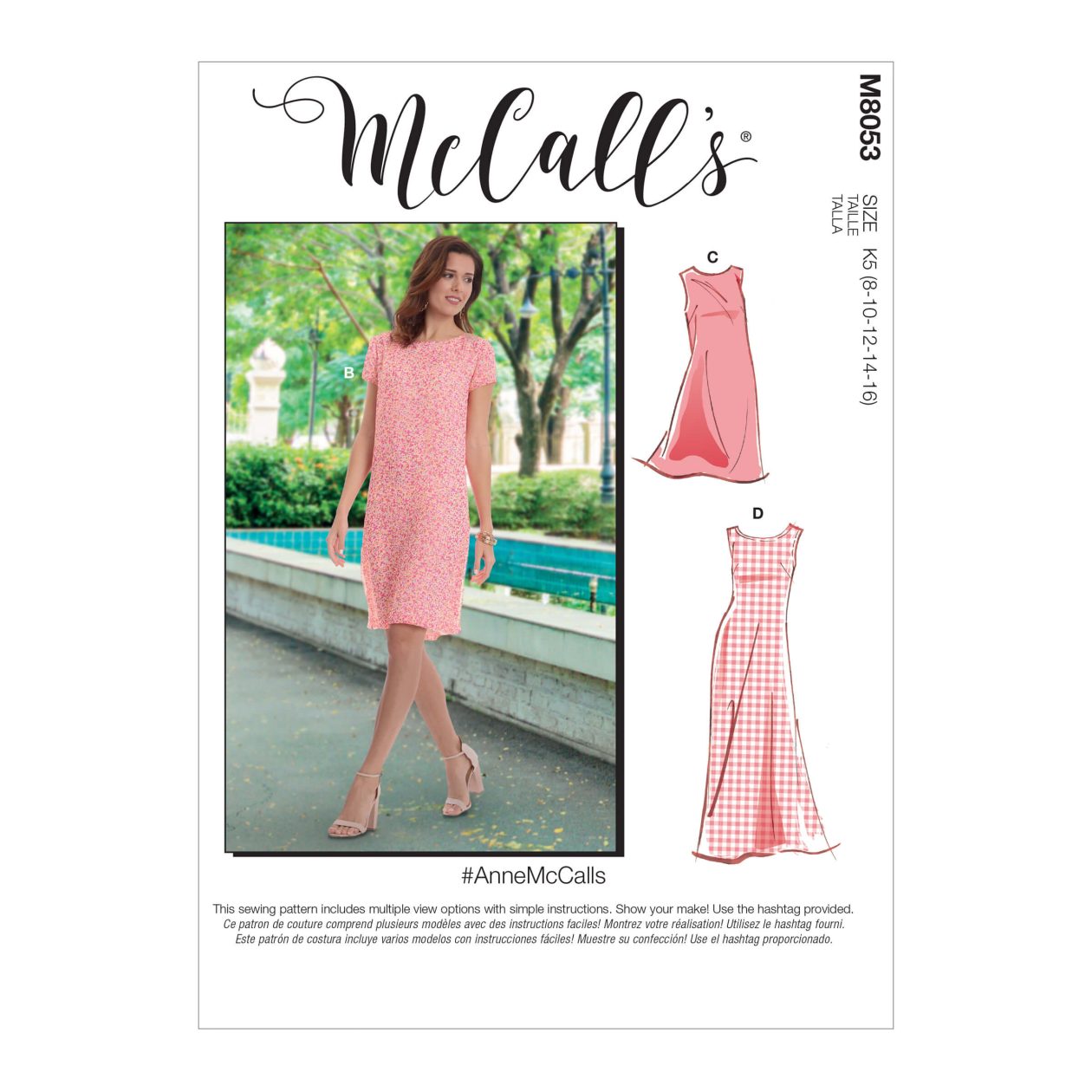 Misses' Tent Dress In 2 Lengths #AnneMcCalls