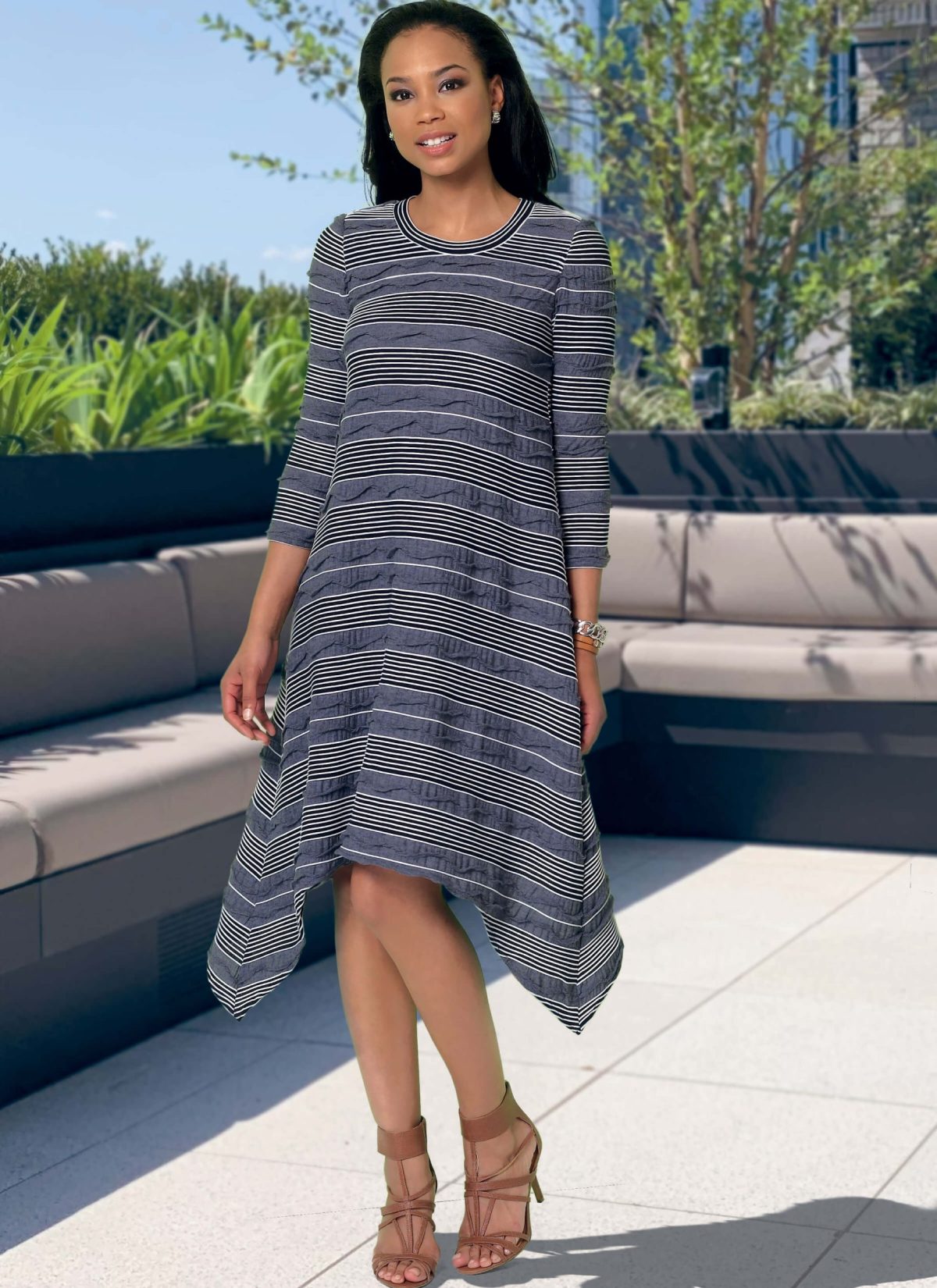 Misses' Straight, Handkerchief, or High-Low Hem Dresses #IslaMcCalls