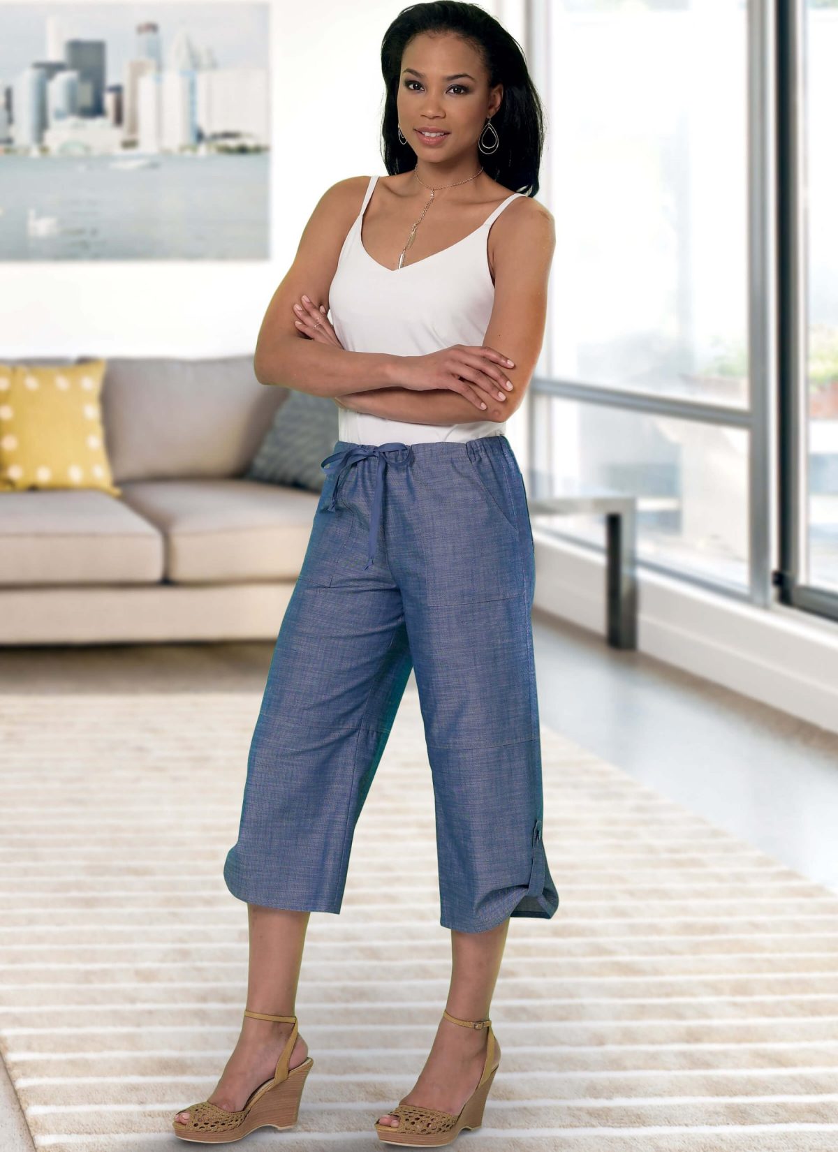 Misses' Drawstring Shorts and Trousers with Pockets #JuliaMcCalls