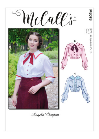 McCall's Sewing Pattern M8078 Misses' Historical Blouse