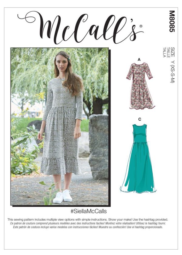 McCall's Sewing Pattern M8085 Misses' Dresses #SiellaMcCalls
