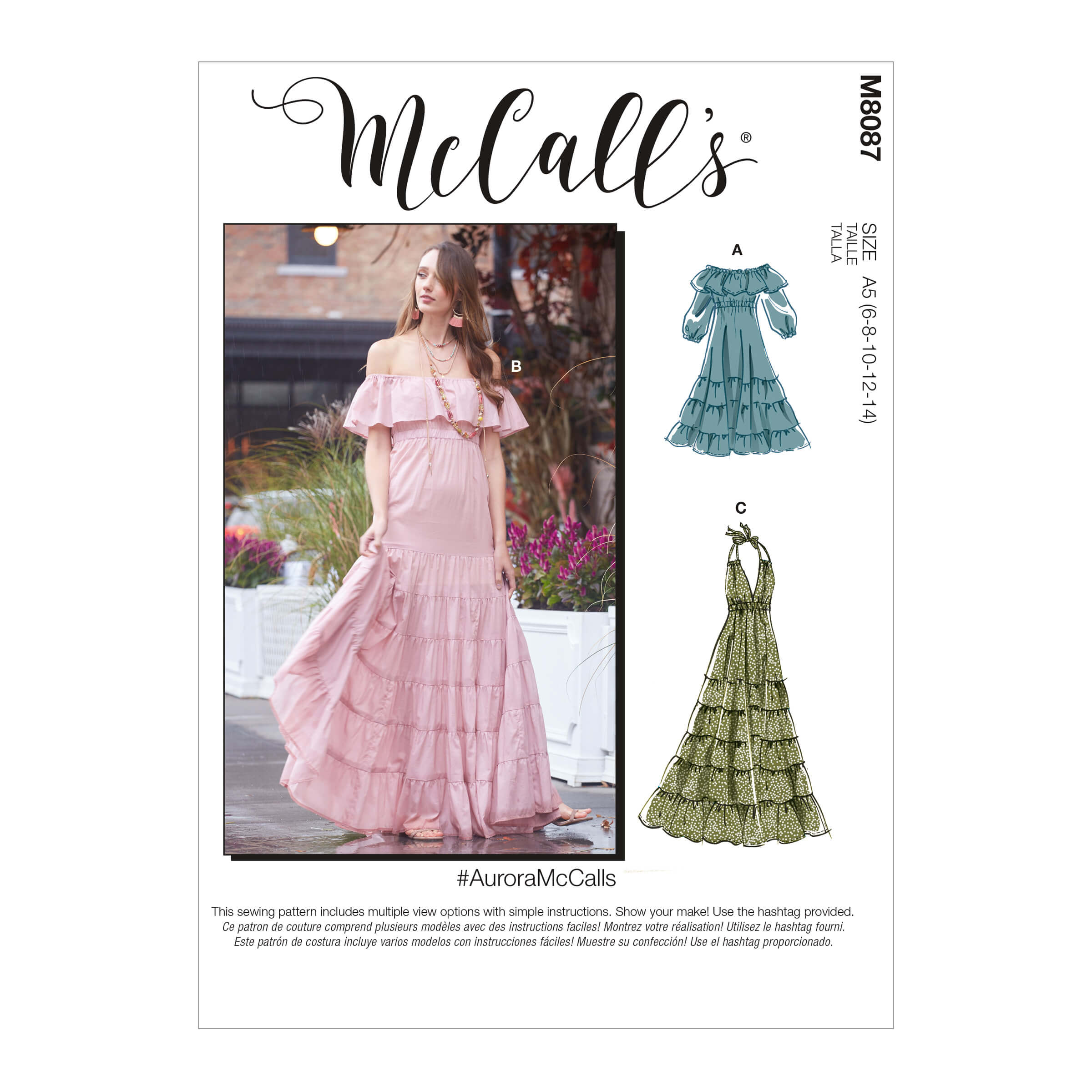 McCall’s Sewing Pattern M8087 Misses’ Dress