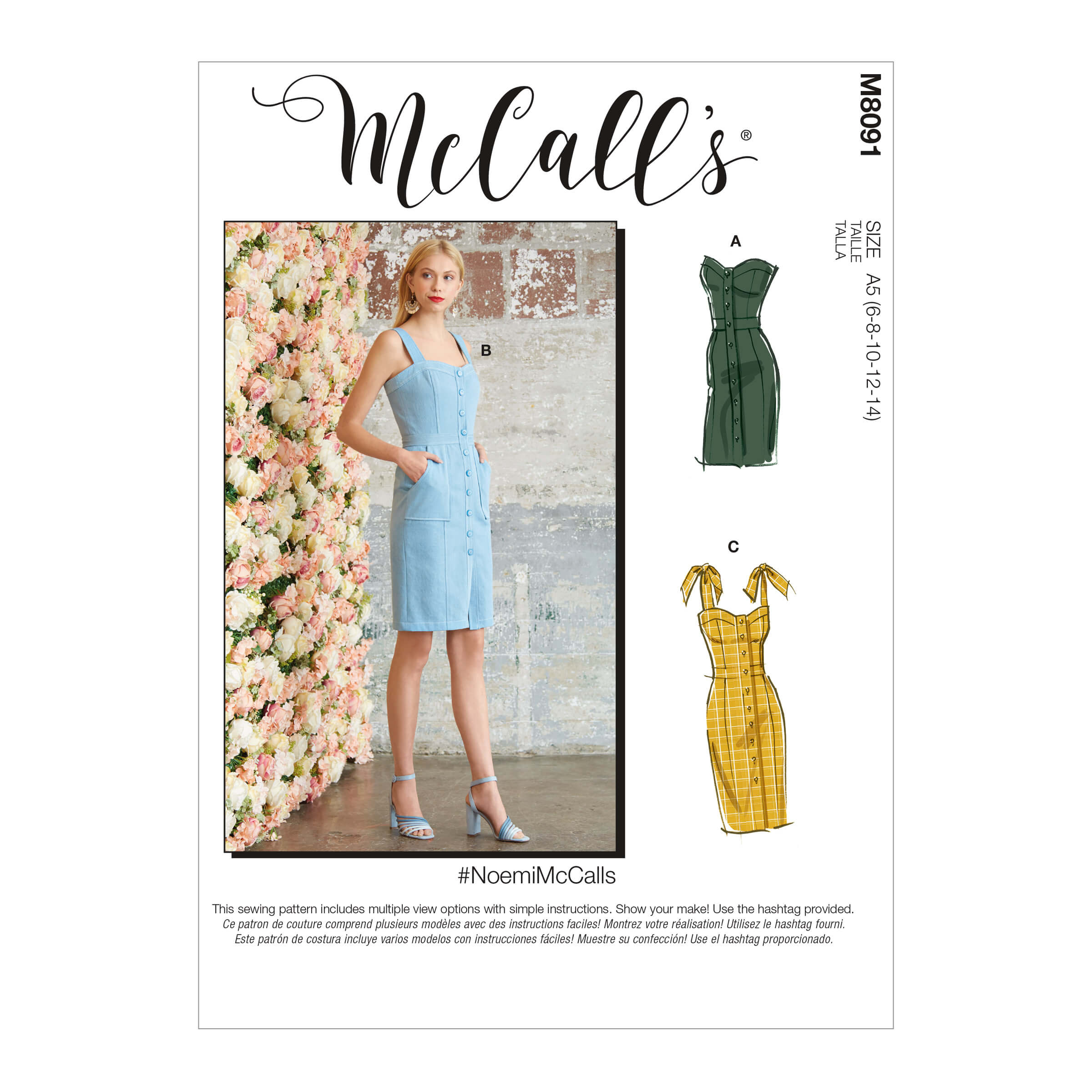 McCall’s Sewing Pattern M8091 Misses’ Dresses #NoemiMcCalls