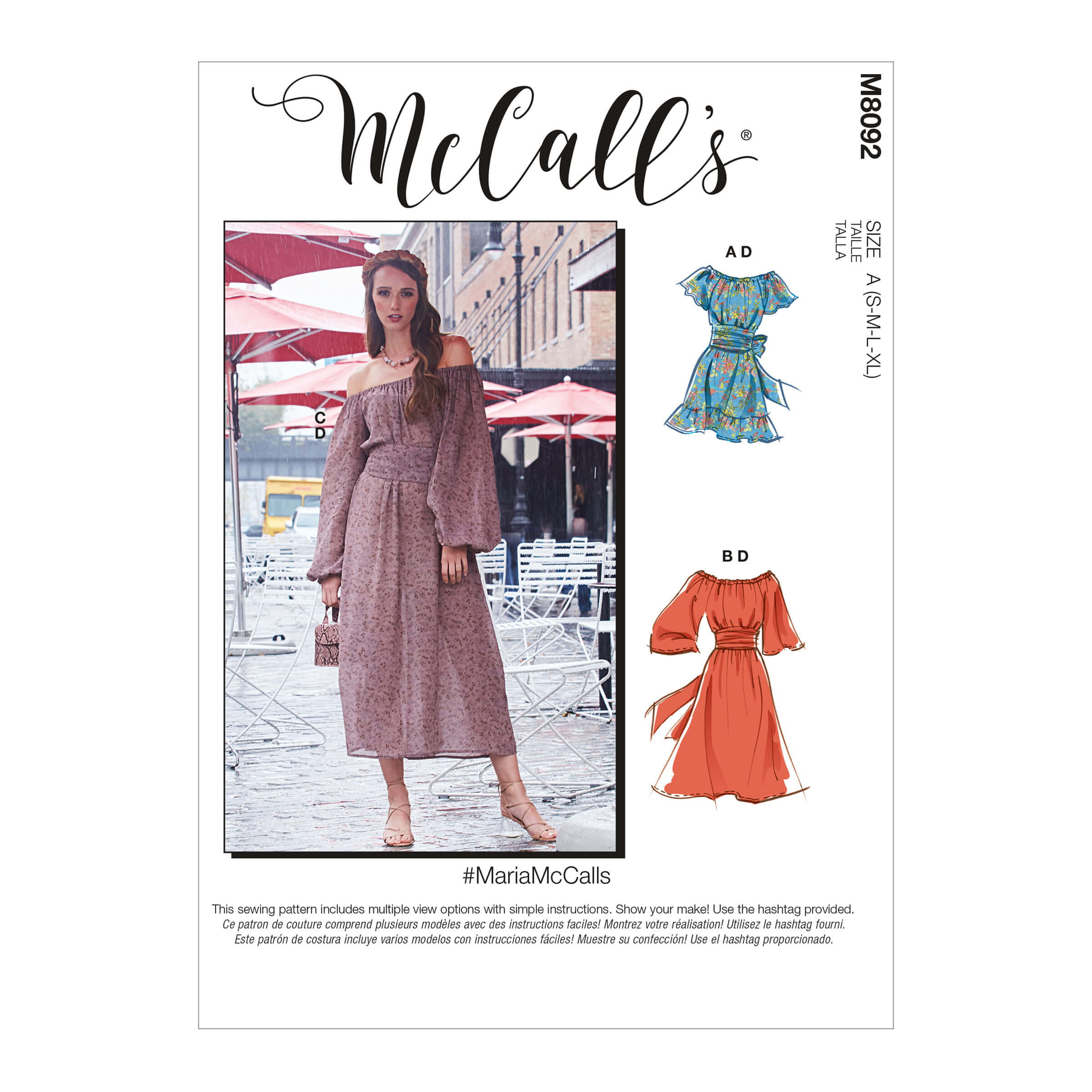McCall’s Sewing Pattern M8092 Misses’ Dress