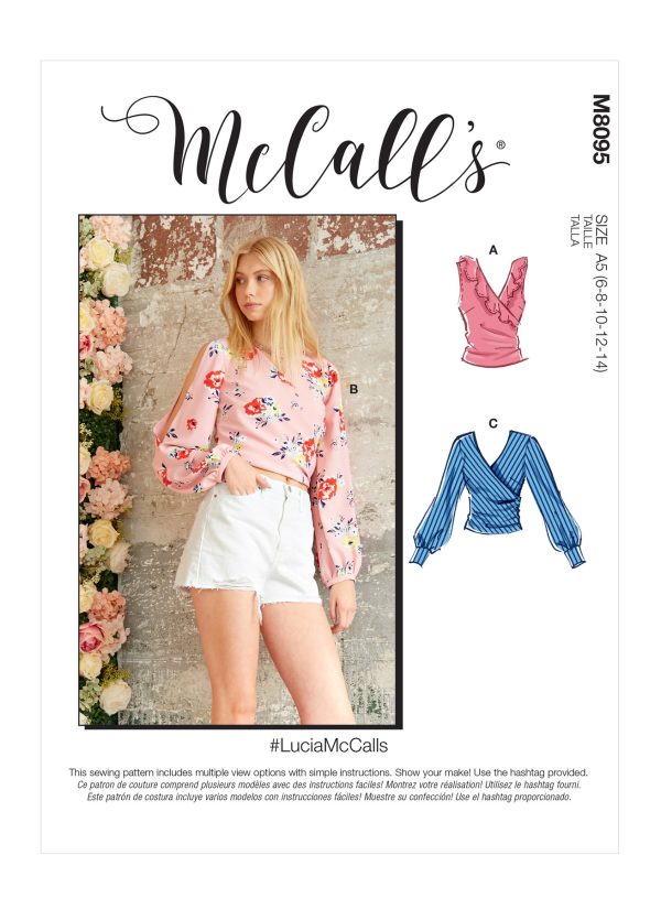 McCall's Sewing Pattern M8095 Misses' Tops