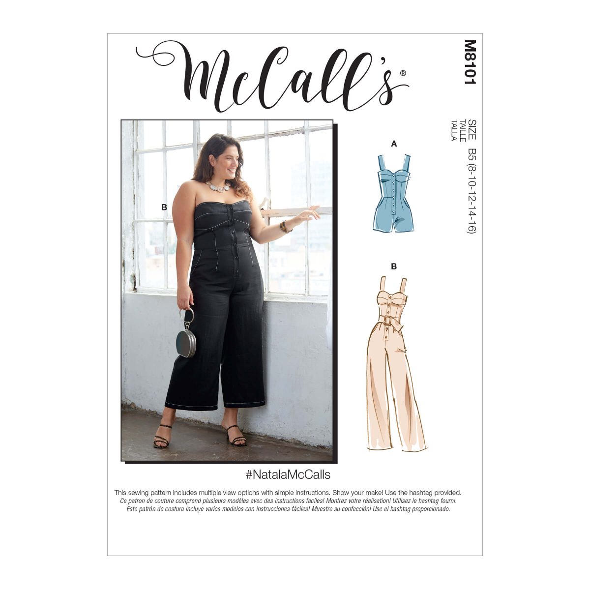 McCall's Sewing Pattern M8101 Misses'& Women's Jumpsuit or Playsuit #NatalaMcCalls