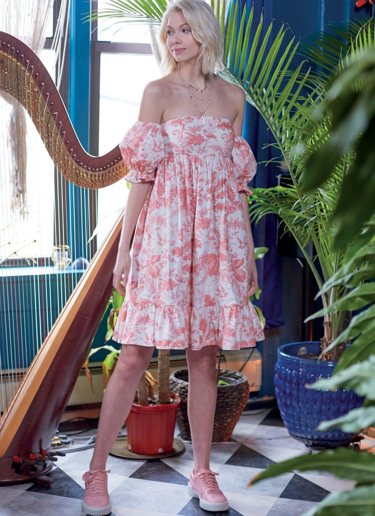 McCall's Sewing Pattern M8108 Misses' Empire Seam Gathered Dresses In Various Lengths, Necklines & Straps. #RavenMcCalls