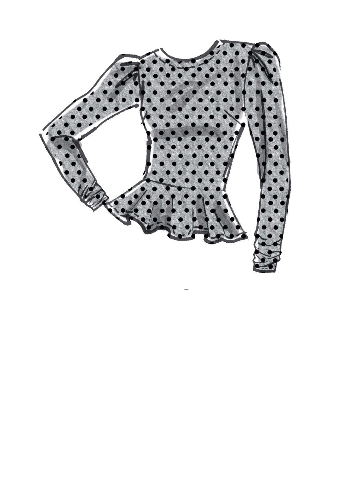 McCalls Sewing Pattern M8113 Misses' & Women's Tops With Cup Sizes Pattern Pieces. #PortiaMcCalls