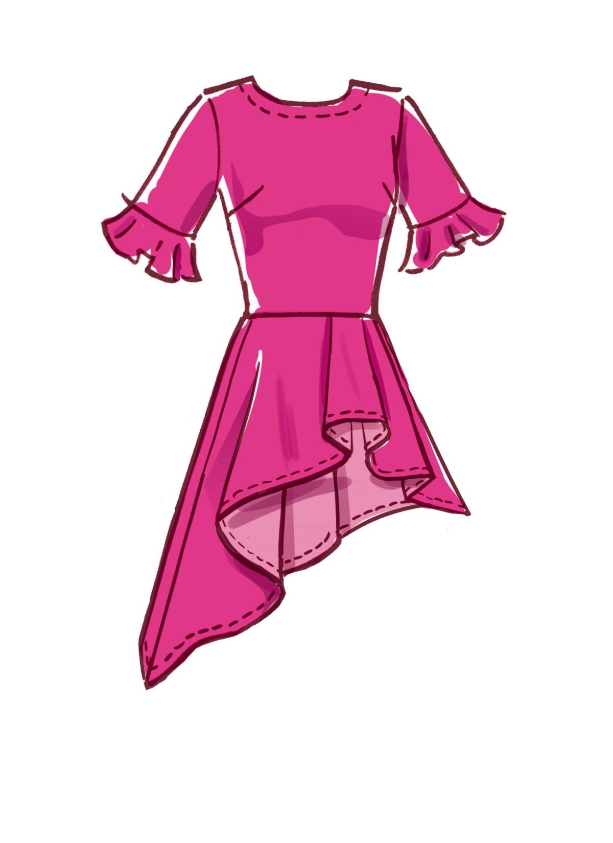 McCalls Sewing Pattern M8113 Misses' & Women's Tops With Cup Sizes Pattern Pieces. #PortiaMcCalls