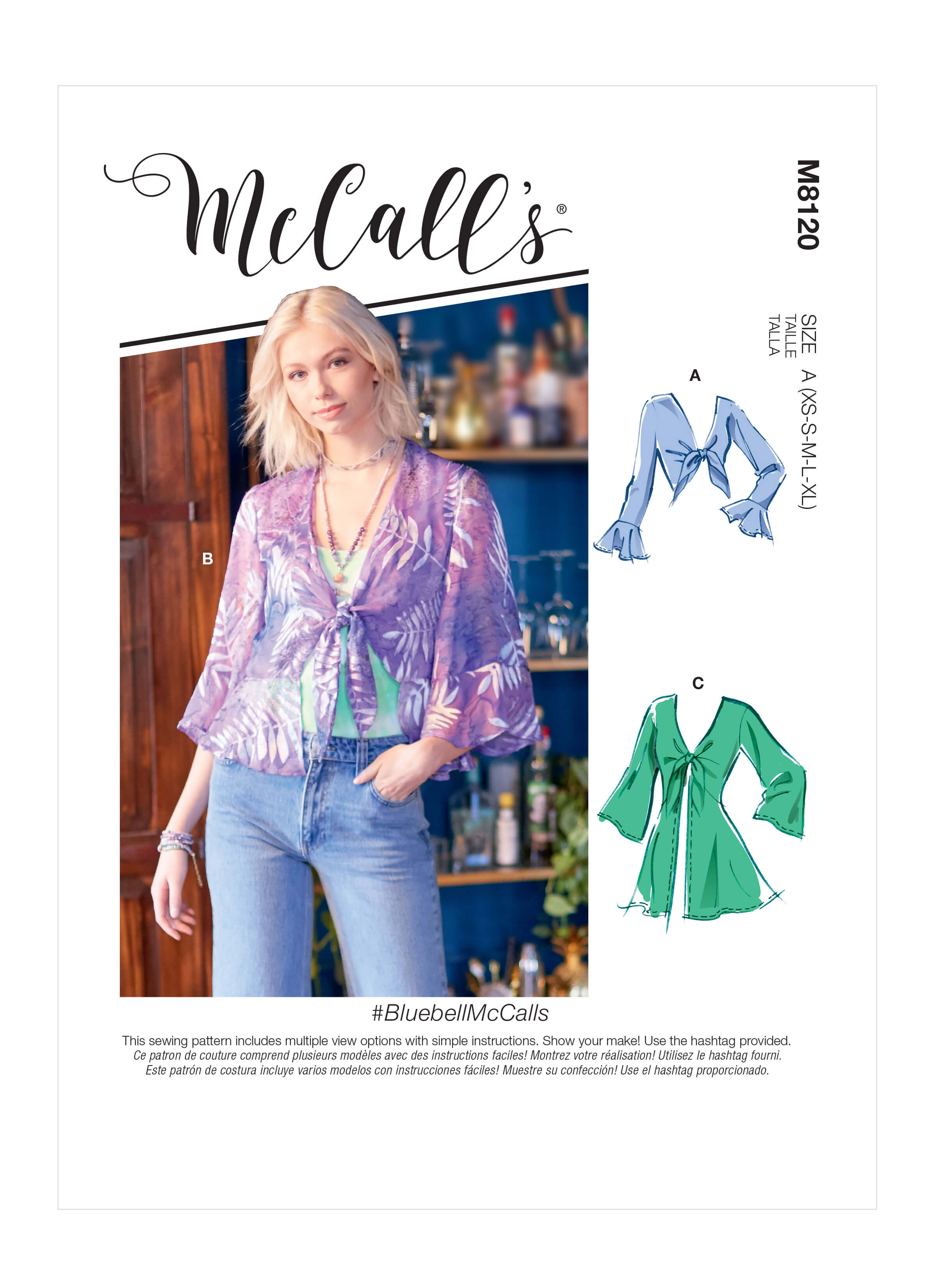 McCall's Sewing Pattern M8120 Misses' Jacket
