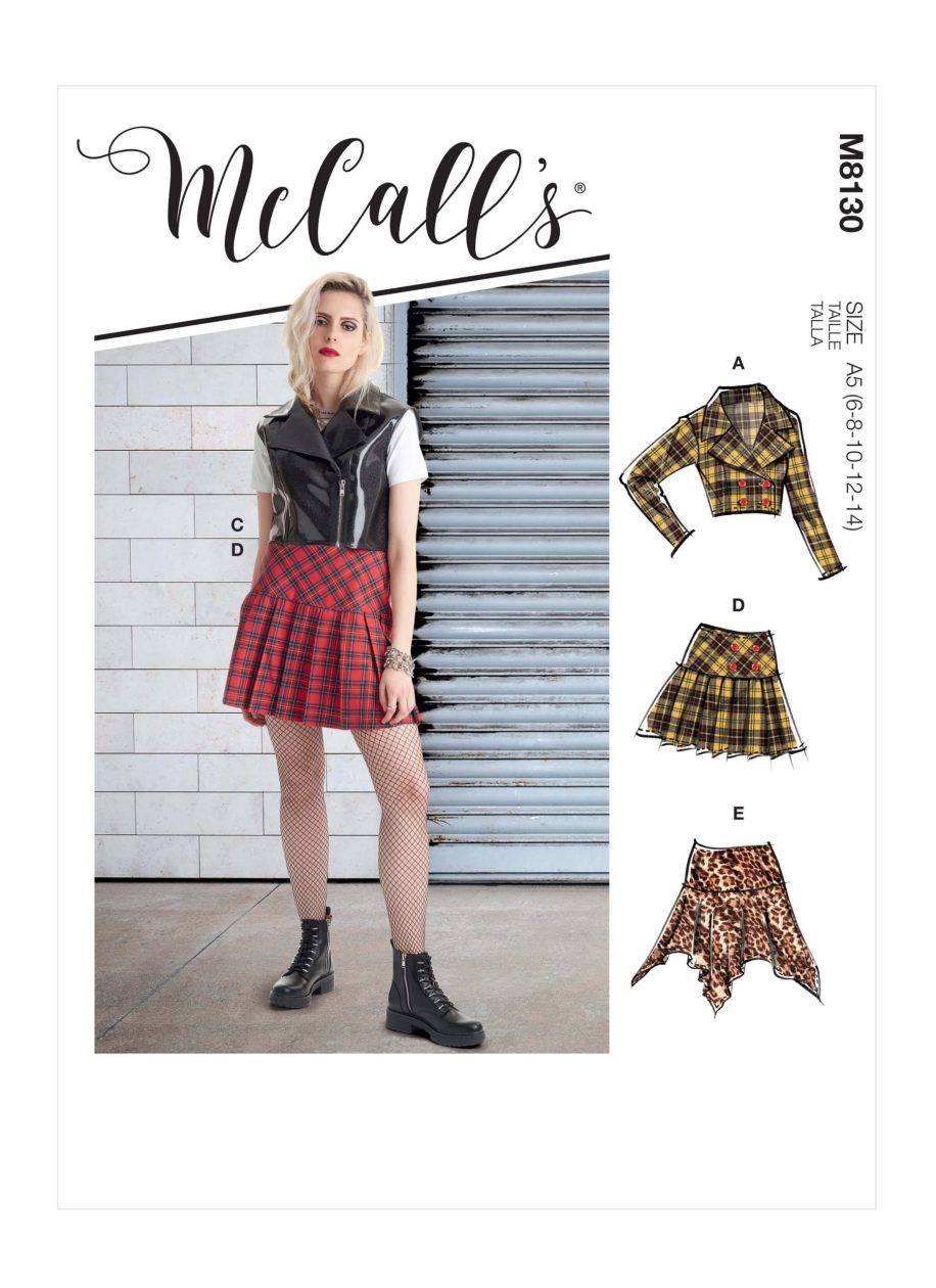McCall's Sewing Pattern M8130 Misses' 'Pop culture' Jacket and Skirts