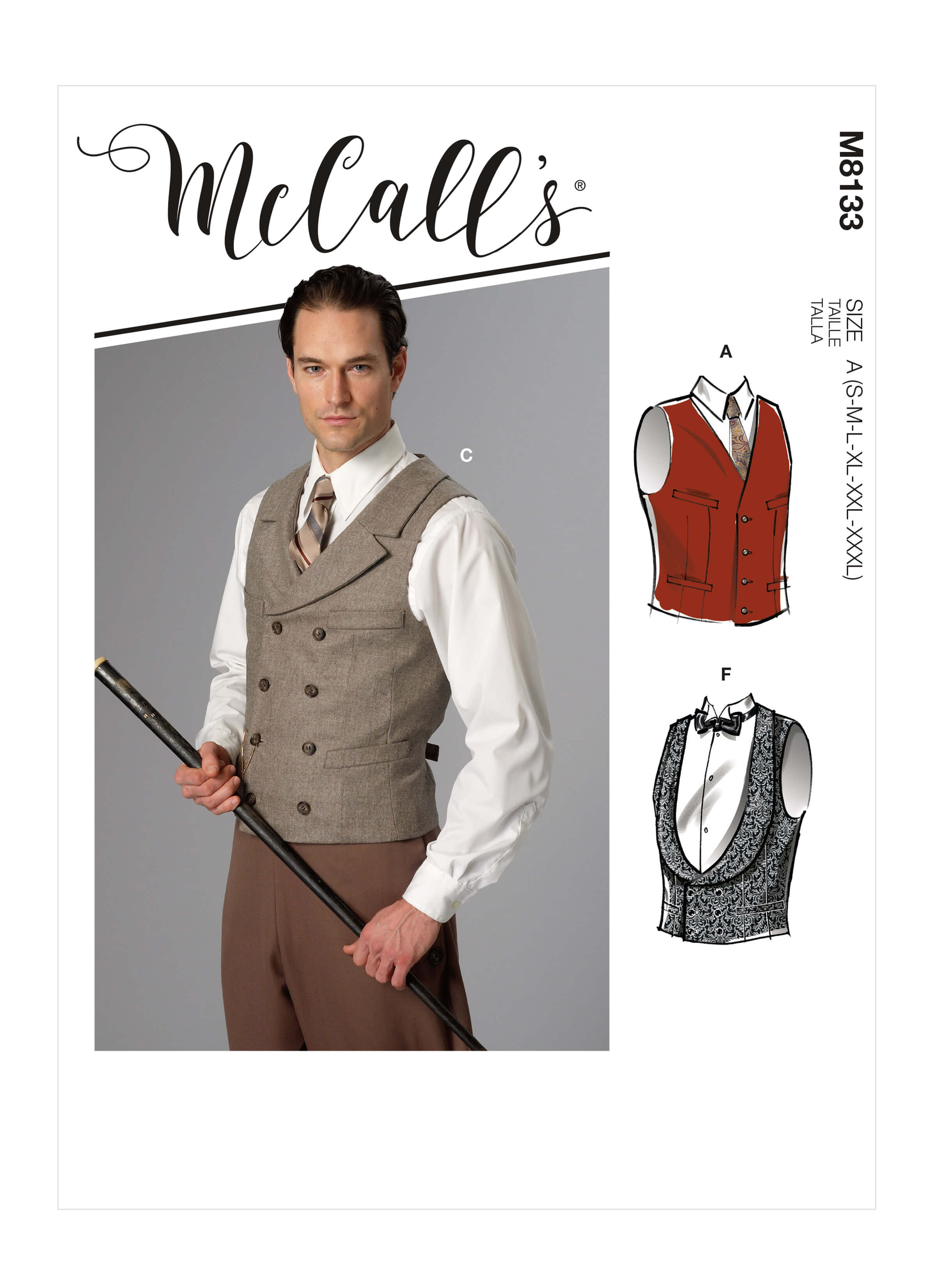 McCall's Sewing Pattern M8133 Men's and Boys' Costume