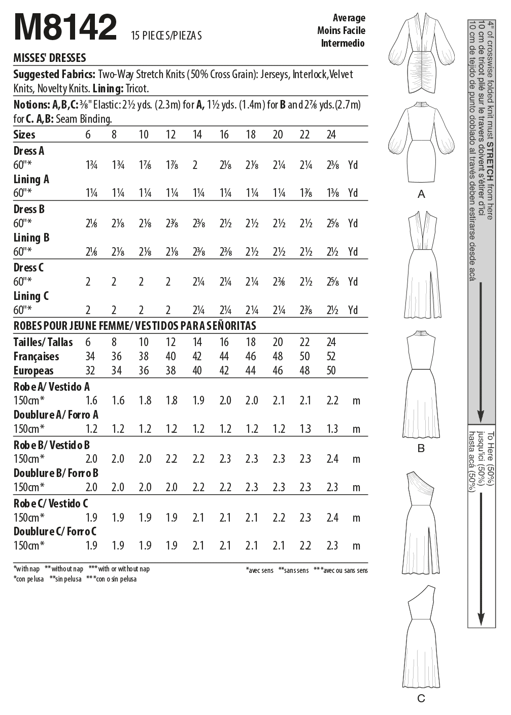 McCall's Sewing Pattern M8142 Misses' Dresses #NolitaMcCalls