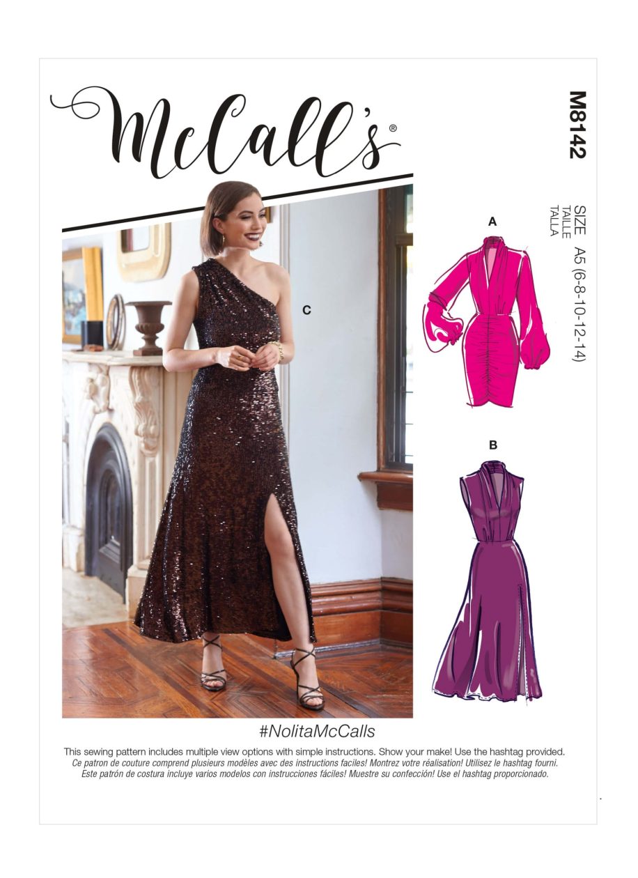 McCall's Sewing Pattern M8142 Misses' Dresses #NolitaMcCalls