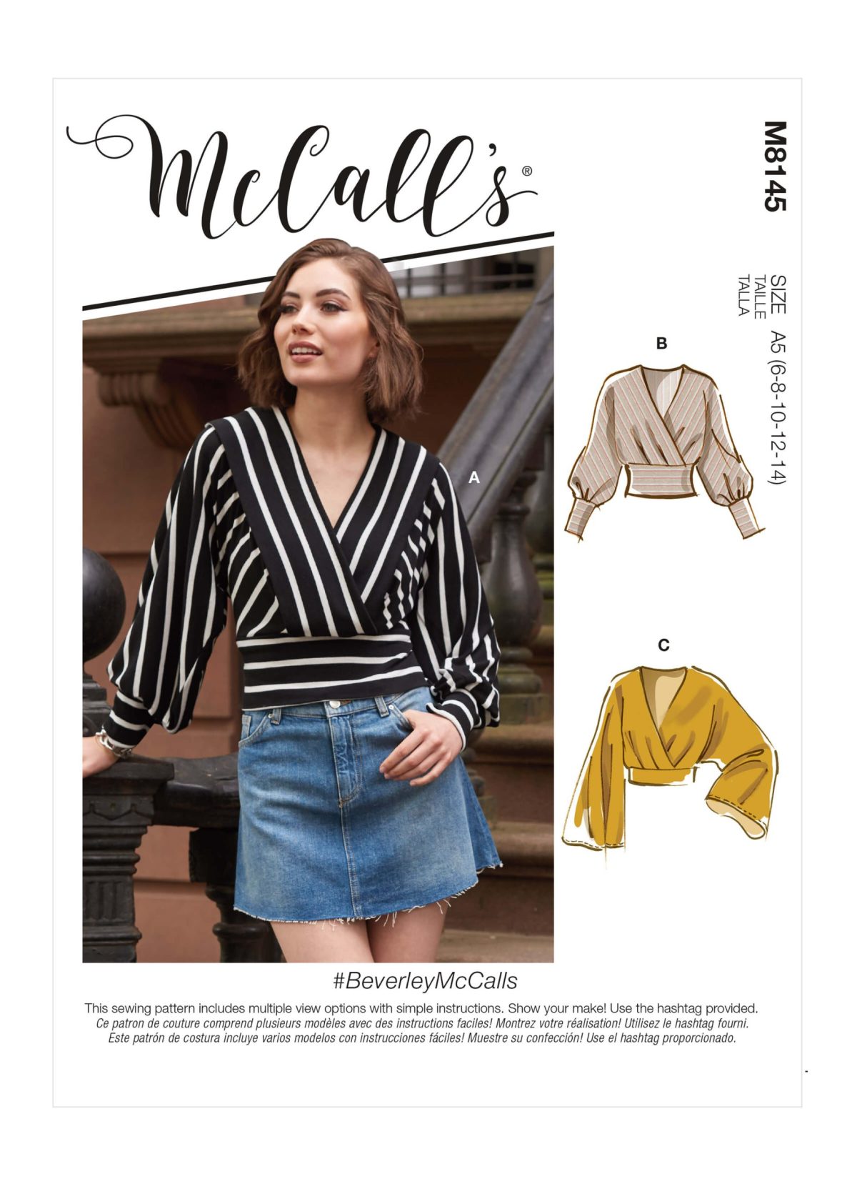 McCall's Sewing Pattern M8145 Misses' Tops #BeverleyMcCalls