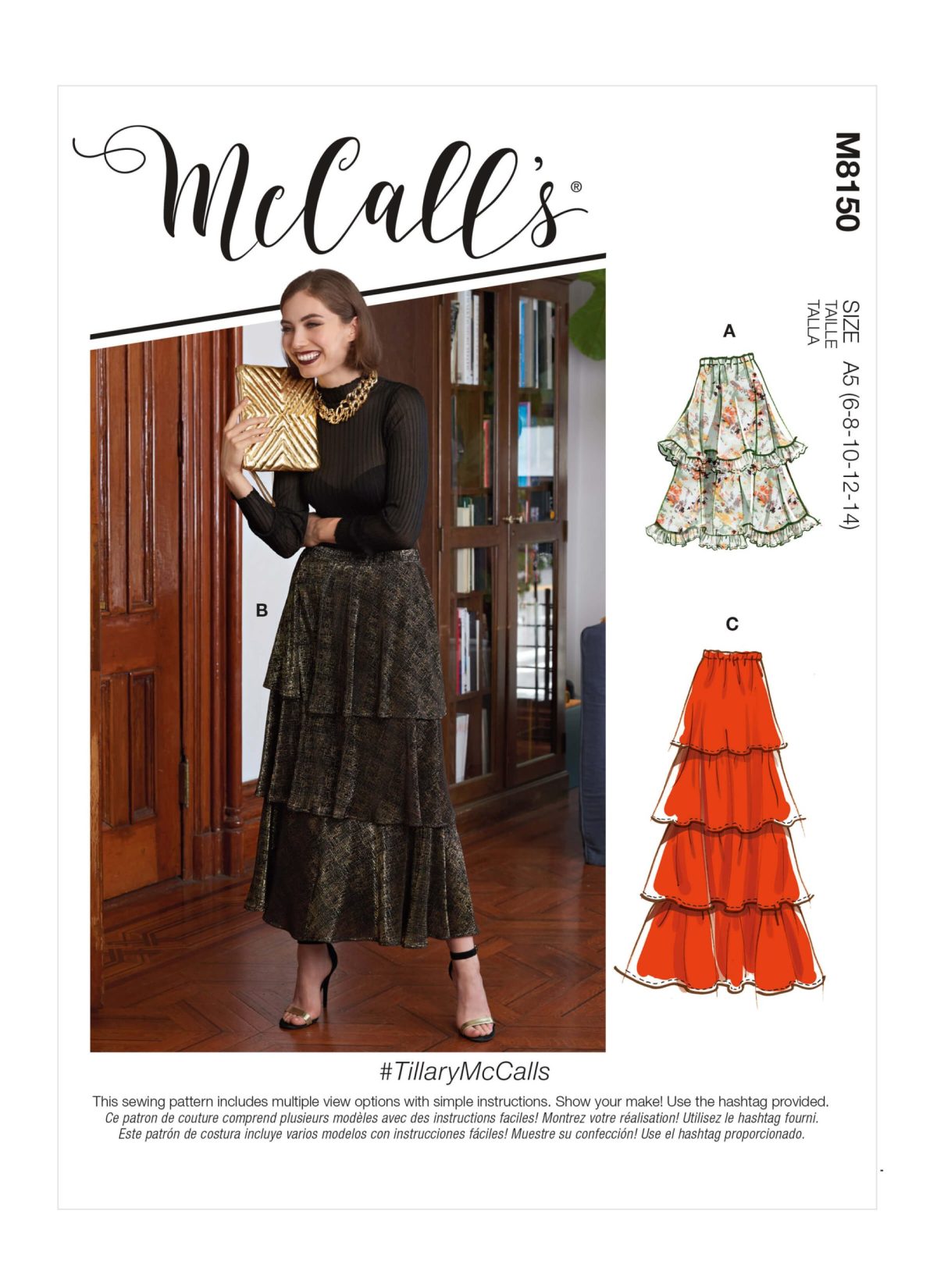McCall's Sewing Pattern M8150 Misses' Skirts #TillaryMcCalls