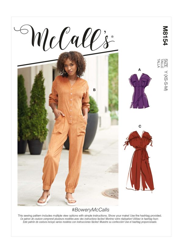 #BoweryMcCalls - Misses' Romper Playsuit, Jumpsuits and Belt