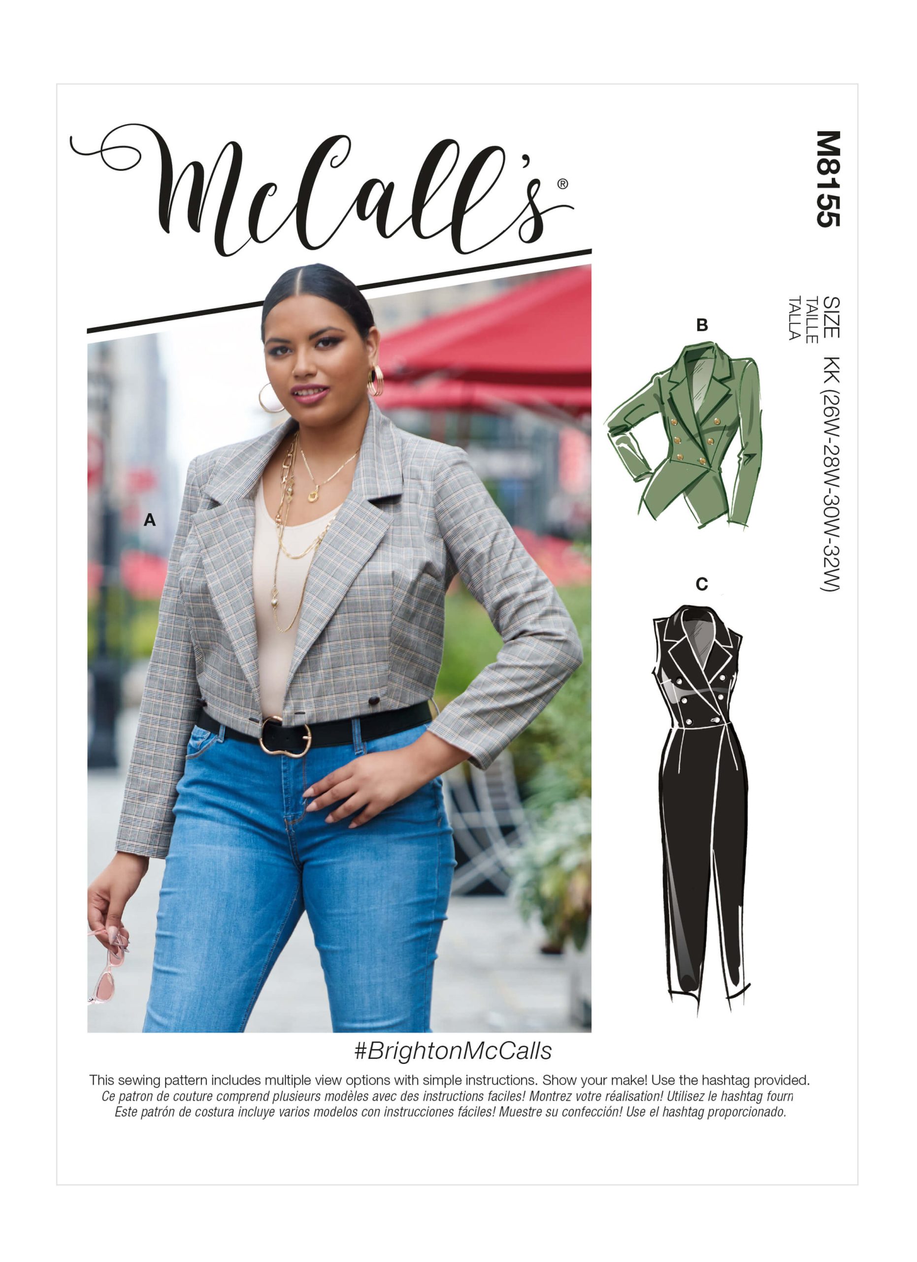 McCall’s Sewing Pattern M8155 Misses’ and Women’s Jacket