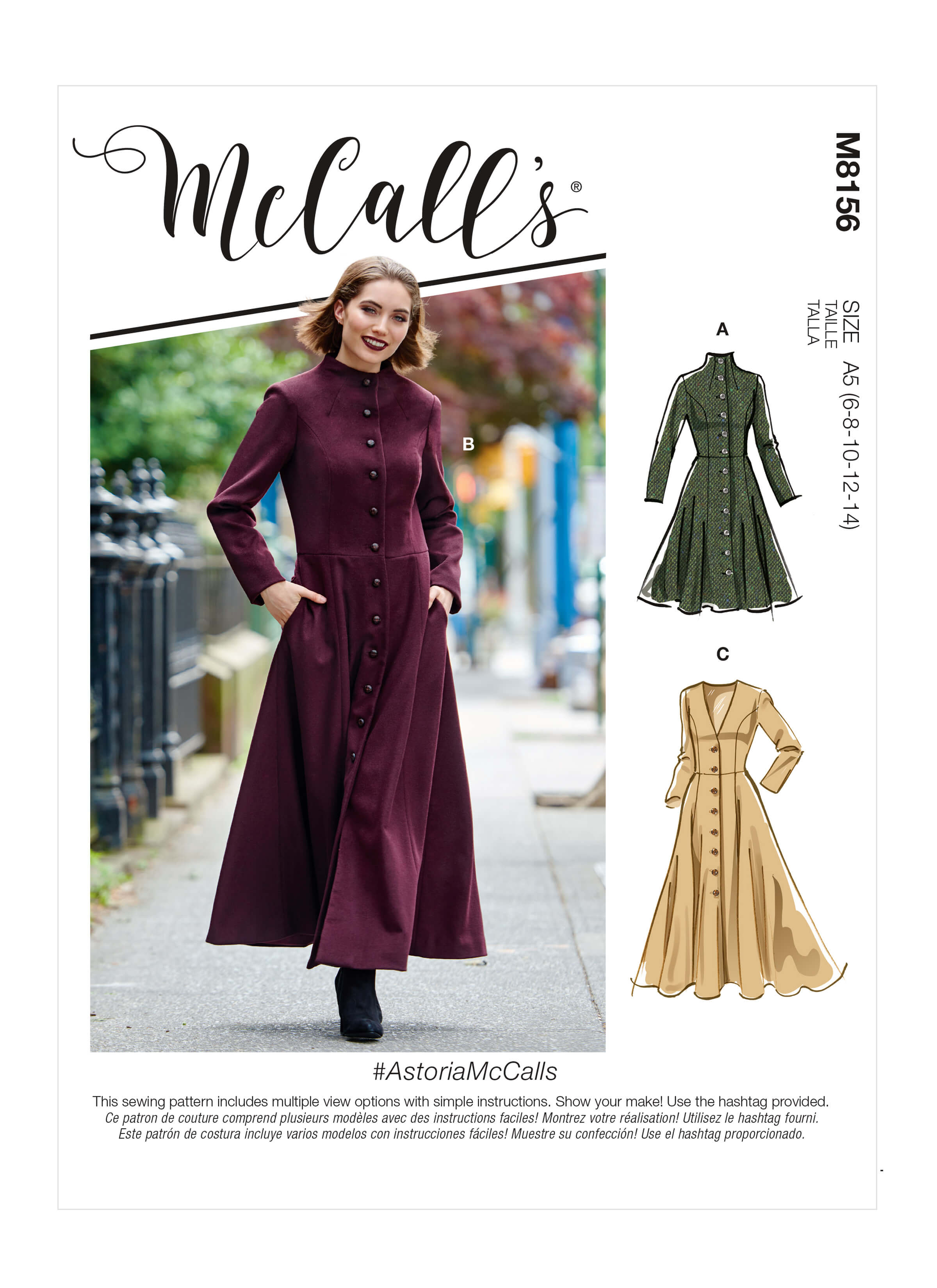 McCall's Sewing Pattern M8156 Misses' Jacket