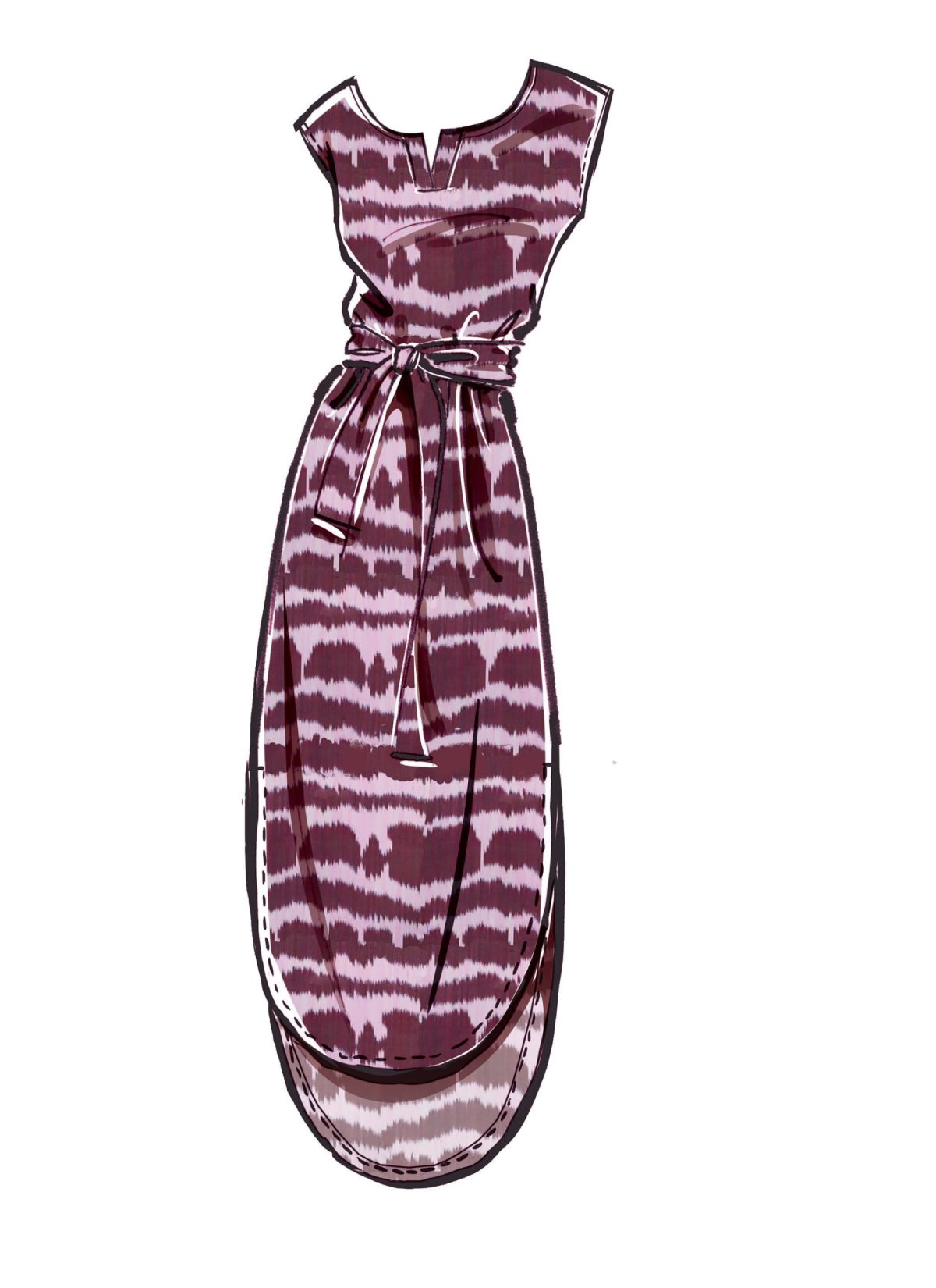McCall's Sewing Pattern M8164 Misses' Dresses With Sleeve Ties, Pocket Variations and Belt #RobinMcCalls