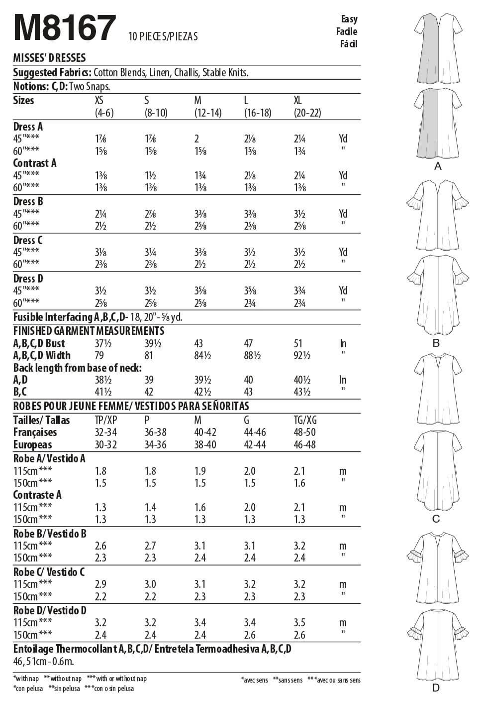 McCall's Sewing Pattern M8167 Misses' Dress