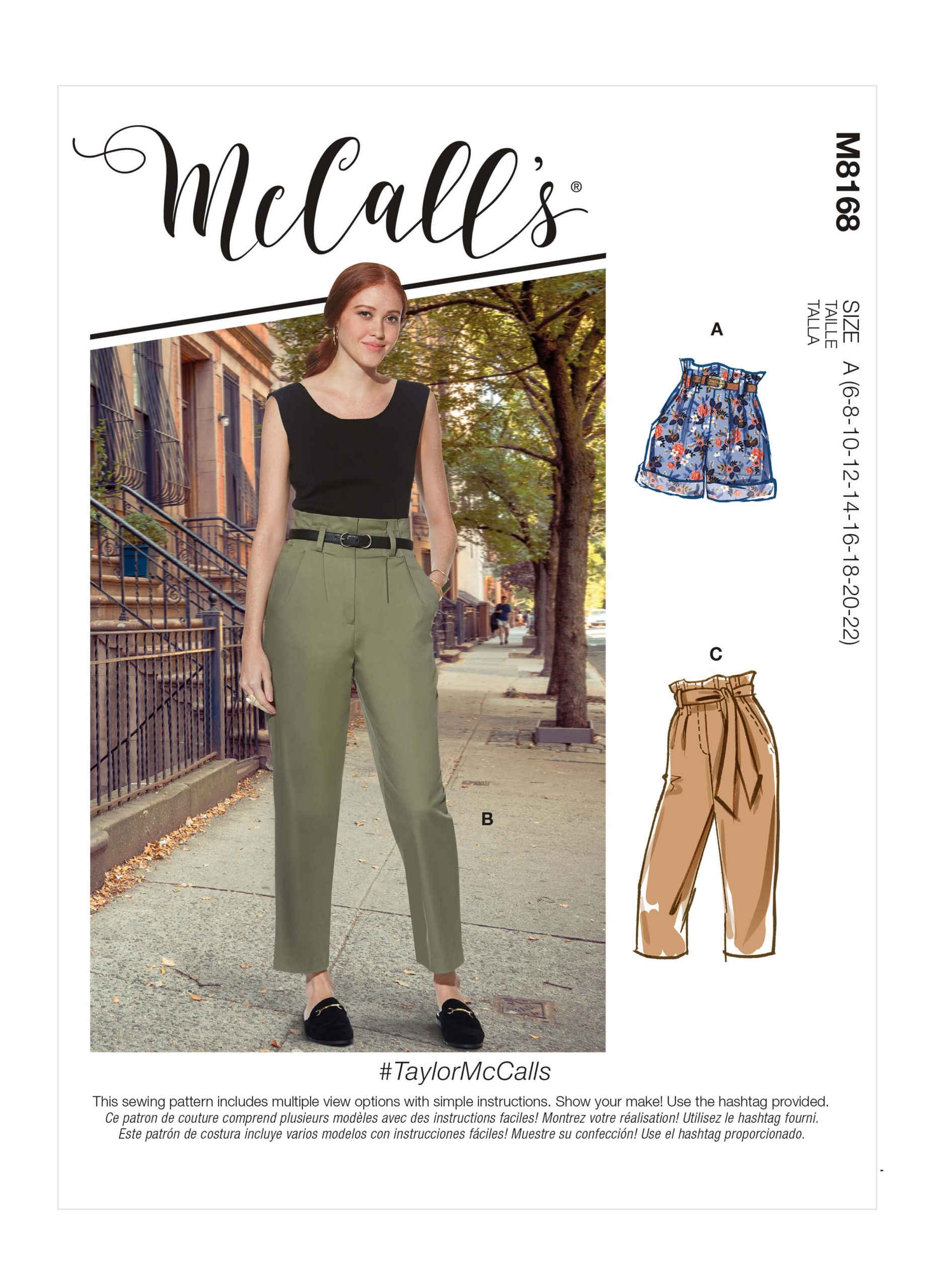 McCall’s Sewing Pattern M8168 Misses’ Skirt and Trousers