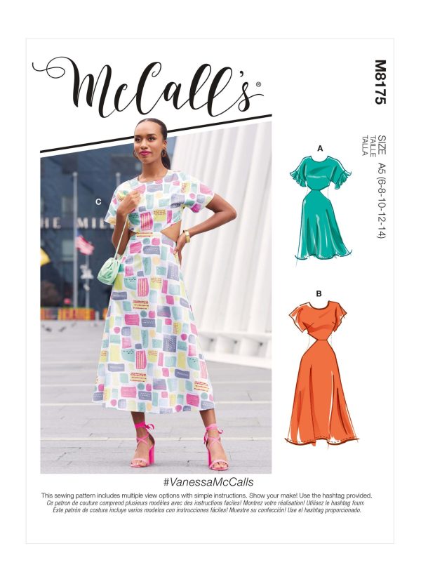 McCall's Sewing Pattern #VanessaMcCalls M8175 - Misses' Dresses