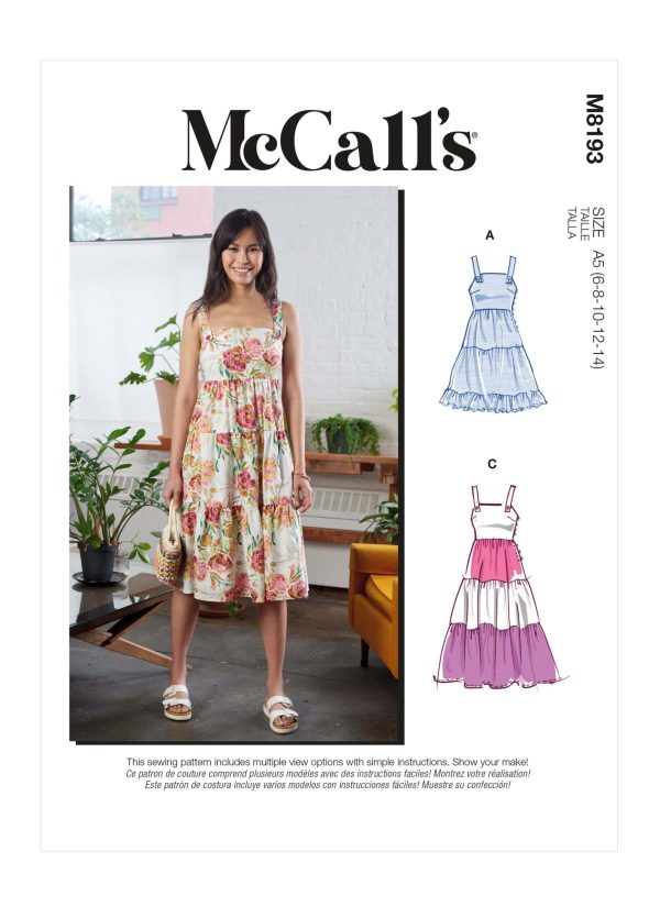 McCall's Sewing Pattern M8193 Misses' Dresses