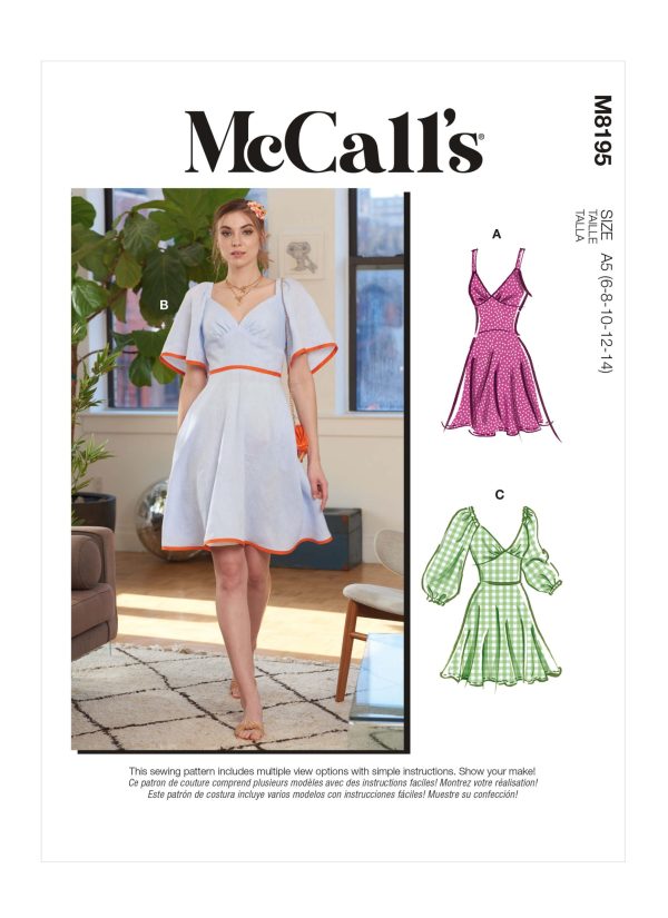 McCall's Sewing Pattern M8195 Misses' Dresses