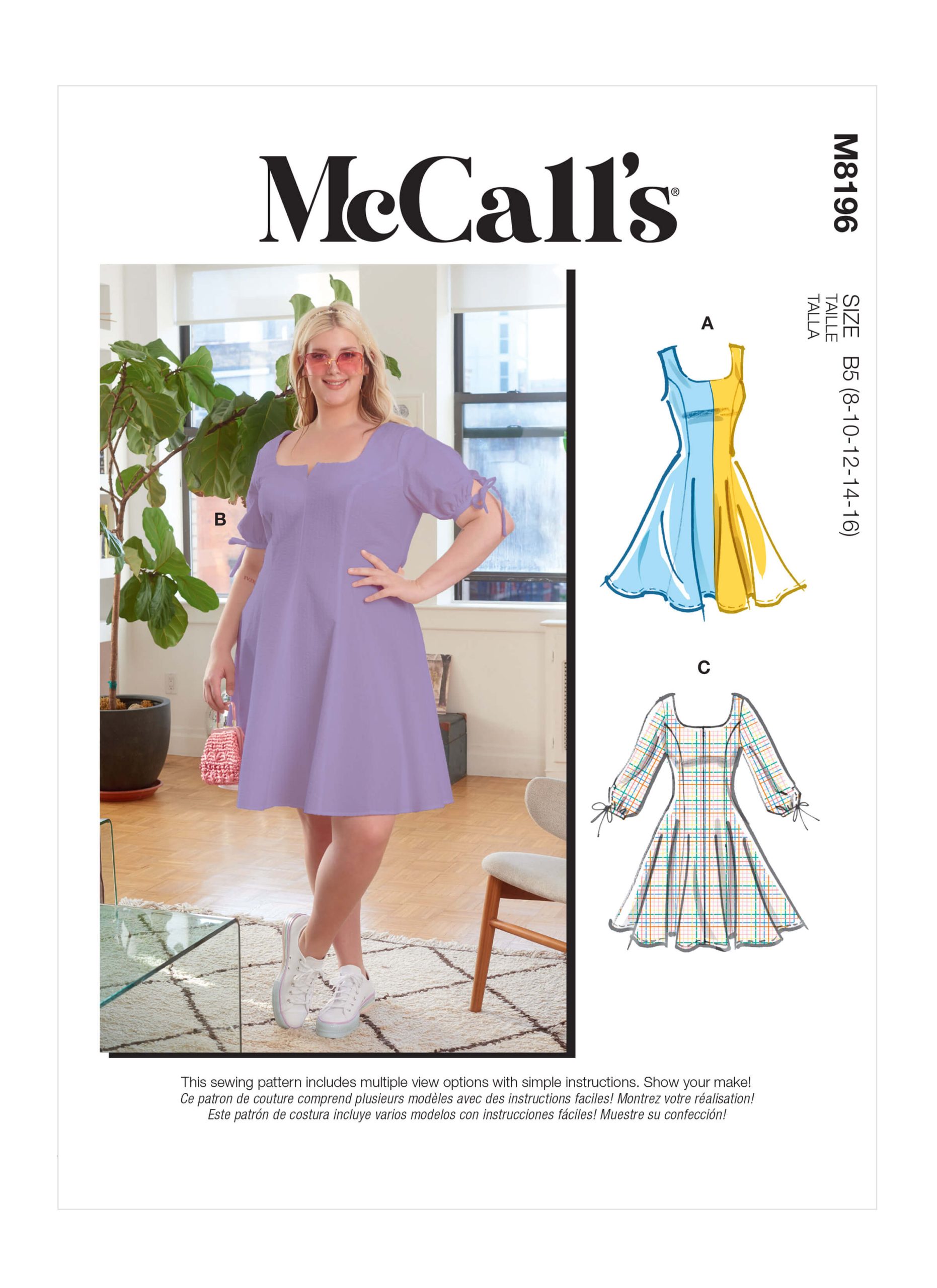navy blue dress for baby girl Mccalls Sewing Patten M8525U5 Misses' Dress by Brandi Joan U5 (16-18-20-22-24) main image 0