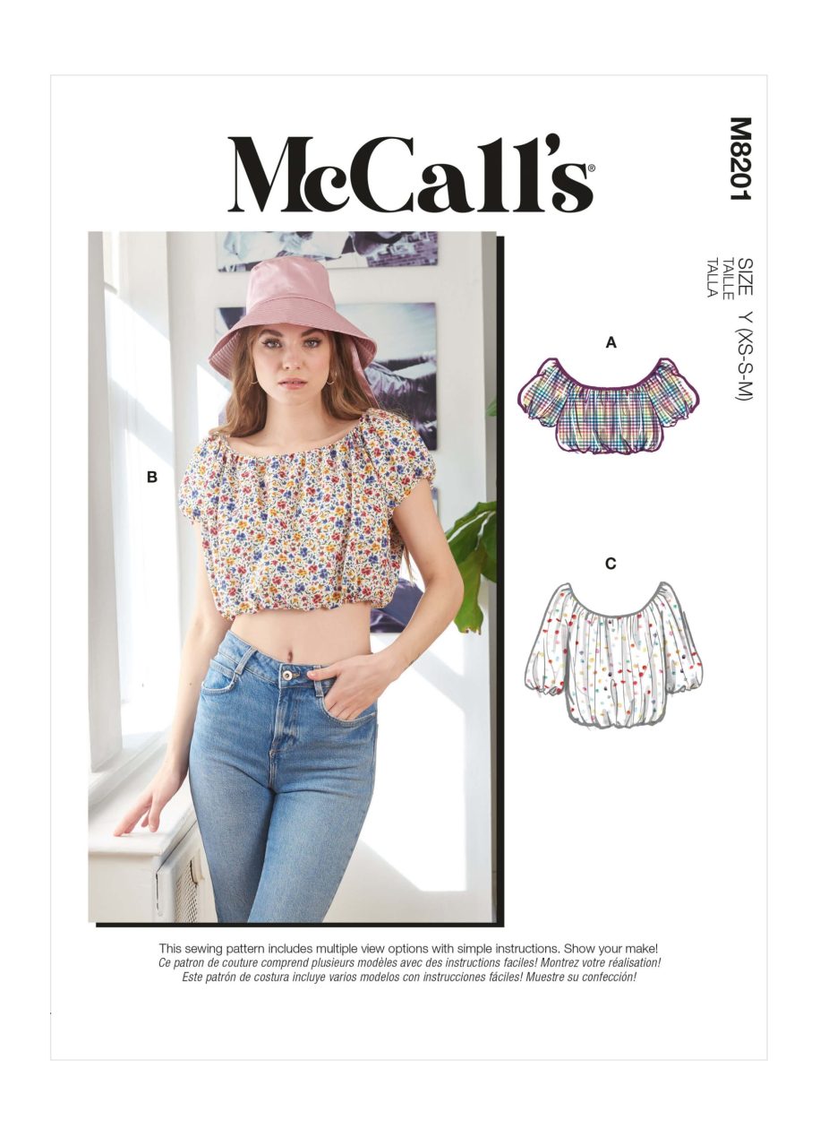 McCall's Sewing Pattern M8201 Misses' Tops