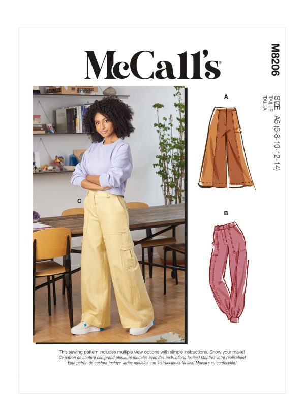 McCall's Sewing Pattern M8206 Misses' Trousers
