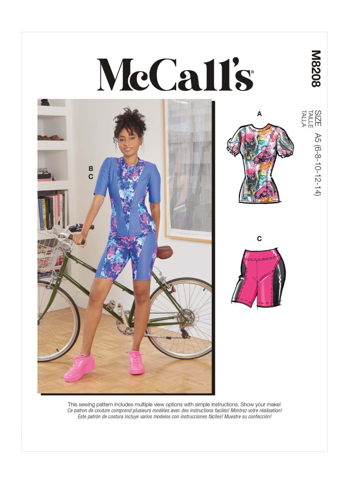 McCall's Sewing Pattern M8208 Misses' Tops & Shorts
