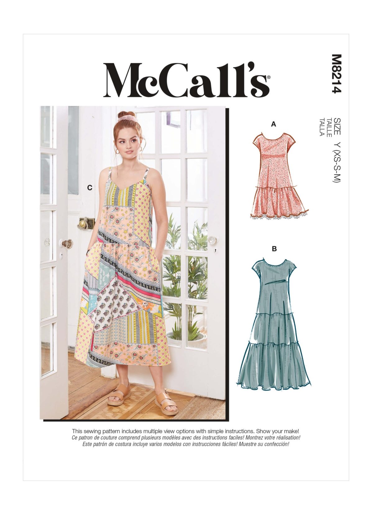 McCall's Sewing Pattern M8214 Misses' Dresses & Mask
