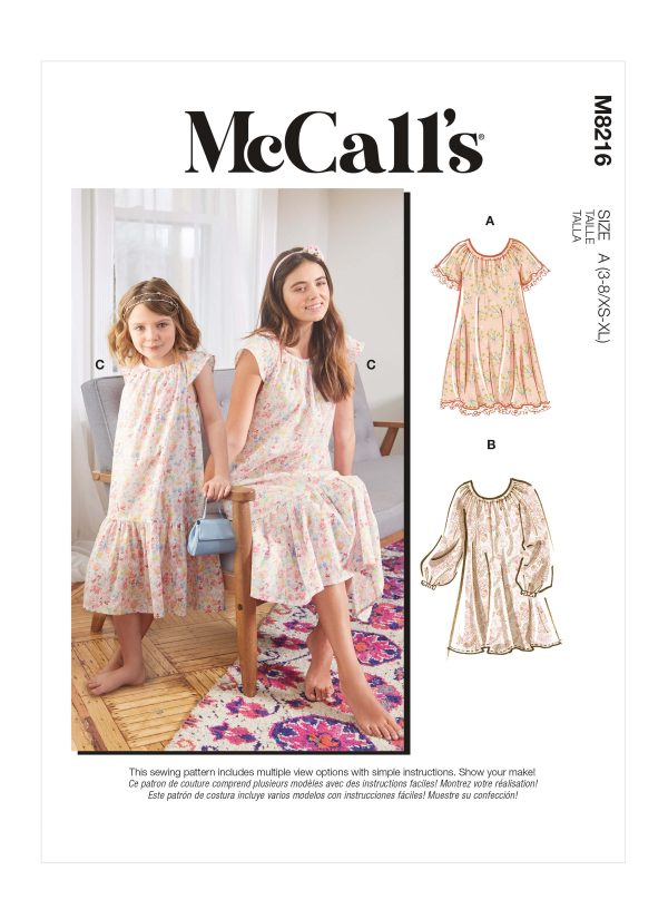 McCall's Sewing Pattern M8216 Misses' and Child Dress