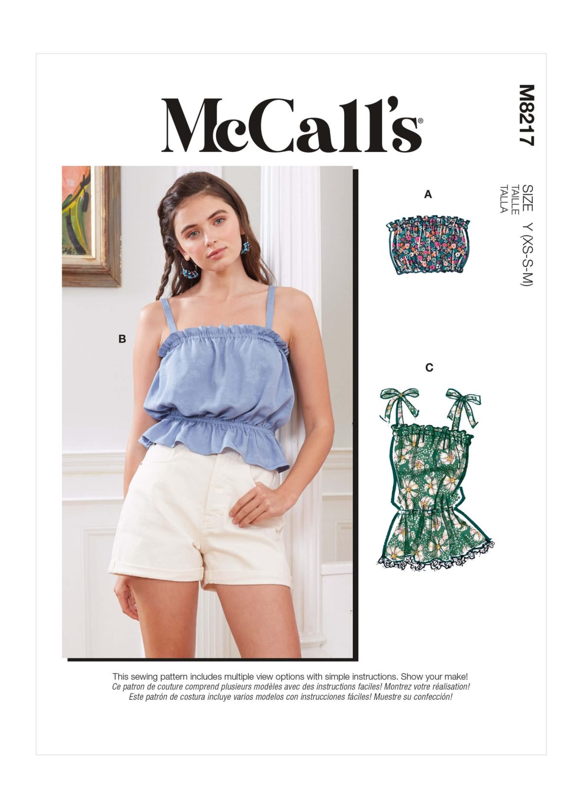 McCall's Sewing Pattern M8217 Misses' Tops